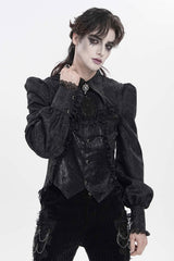 Mens goth shirt with lace