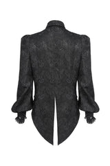 Fitted mens goth shirt with bead detail