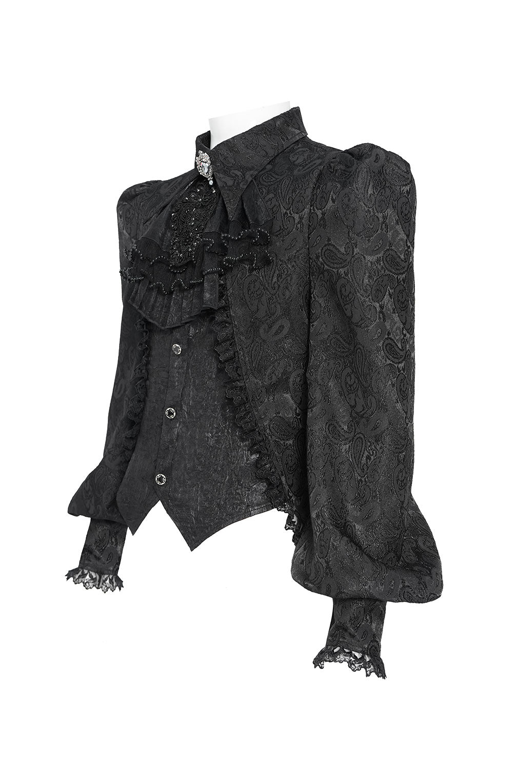 Puff sleeve goth shirt for men
