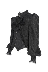Puff sleeve goth shirt for men
