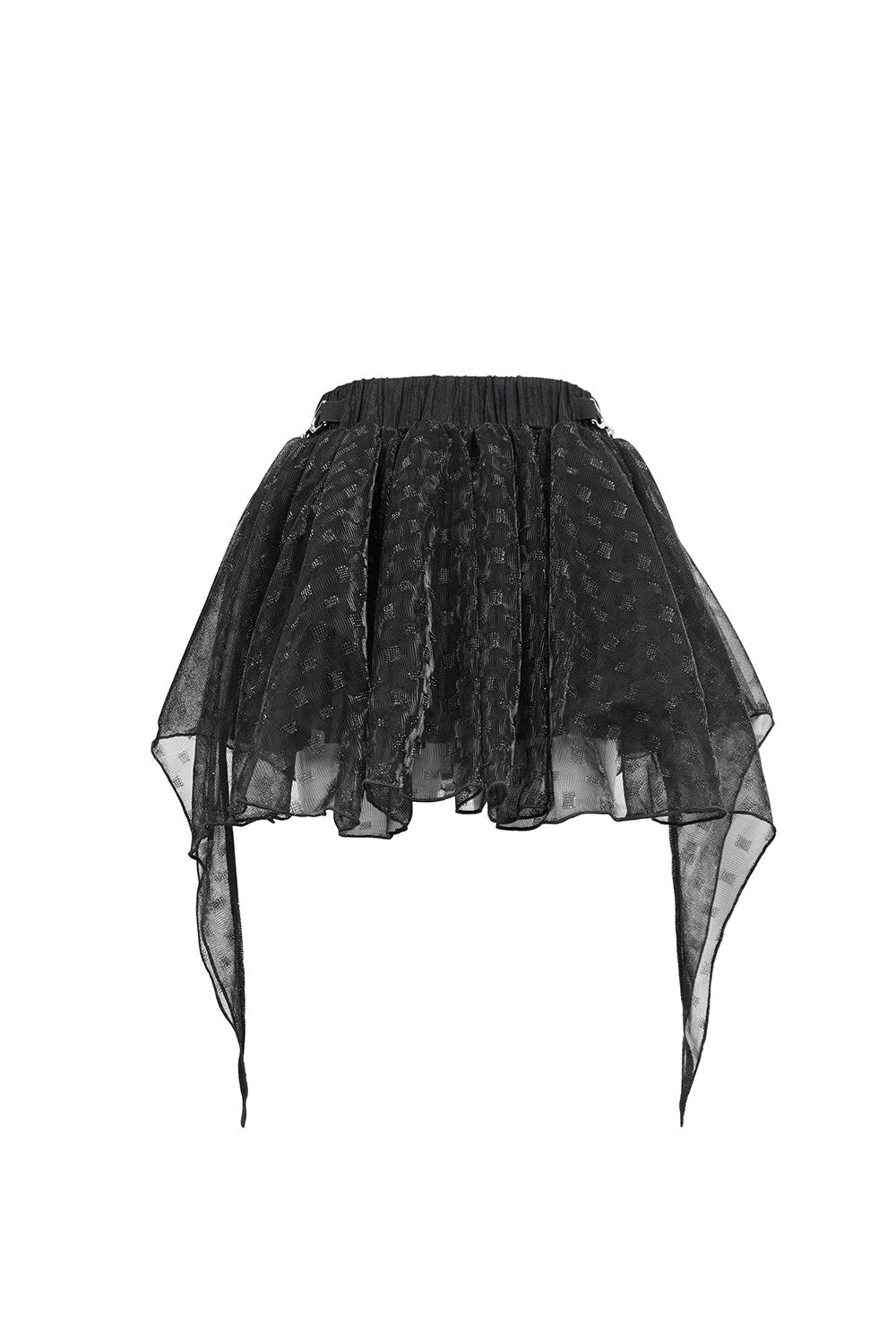 Womens punk skirt with mesh 