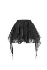 Womens punk skirt with mesh 