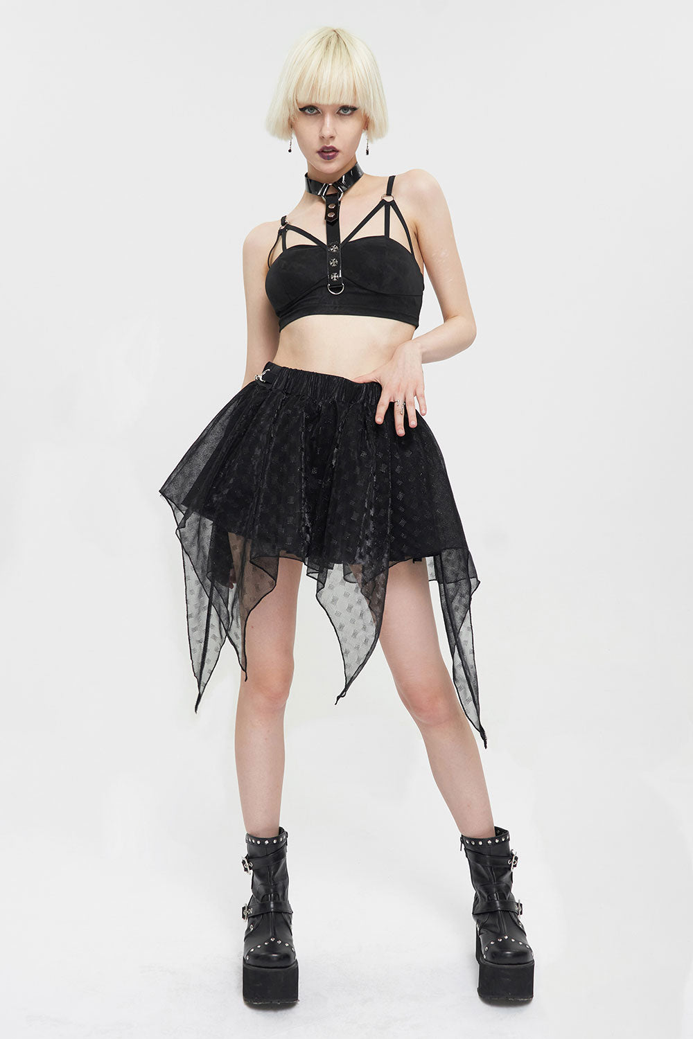 Womens mesh tutu style black skirt
