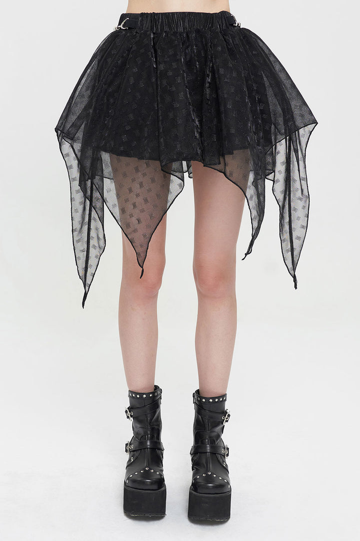 Devil Fashion womens skirt with buckle details