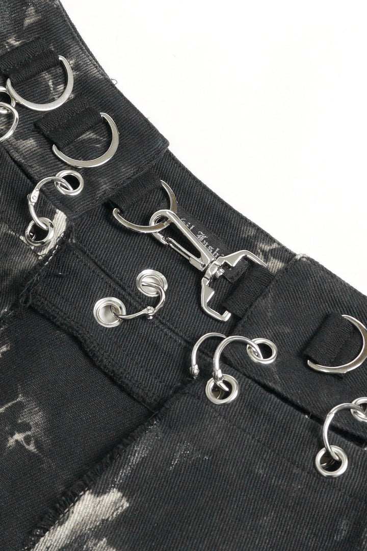Mens skirt with rings and buckle
