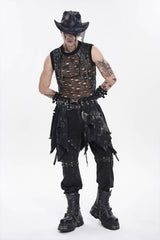 Mens skirt with asymmetrical hem