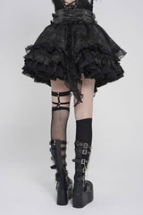 Layered corset waist goth skirt from Devil Fashion