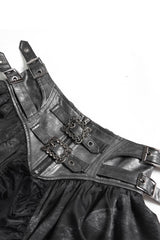 Goth skirt with corset waist and buckles