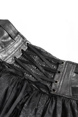 Devil Fashion black goth skirt with lace up corset waist