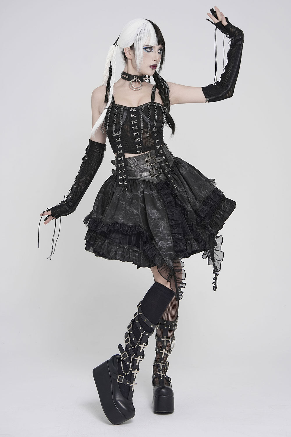 Devil Fashion goth lacey tutu style skirt