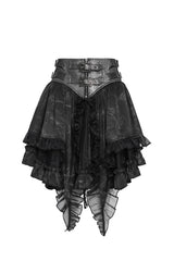 Mesh and lace goth skirt