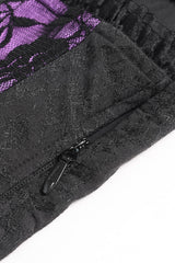 Goth fashion lace dress with zipper