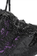 Beaded corset top goth dress from Devil Fashion
