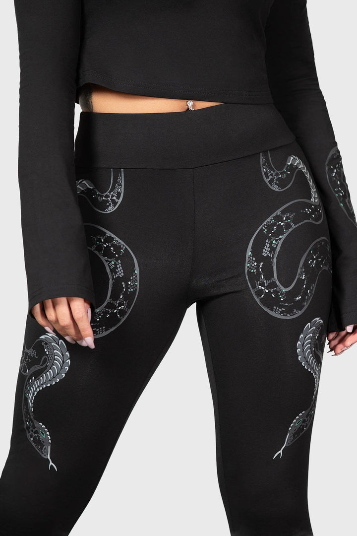 womens occult black leggings