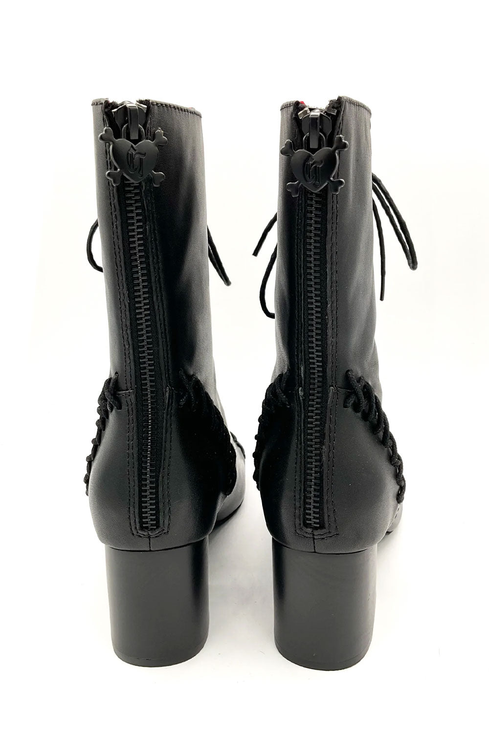 Charla Tedrick womens black lace up boots with zipper