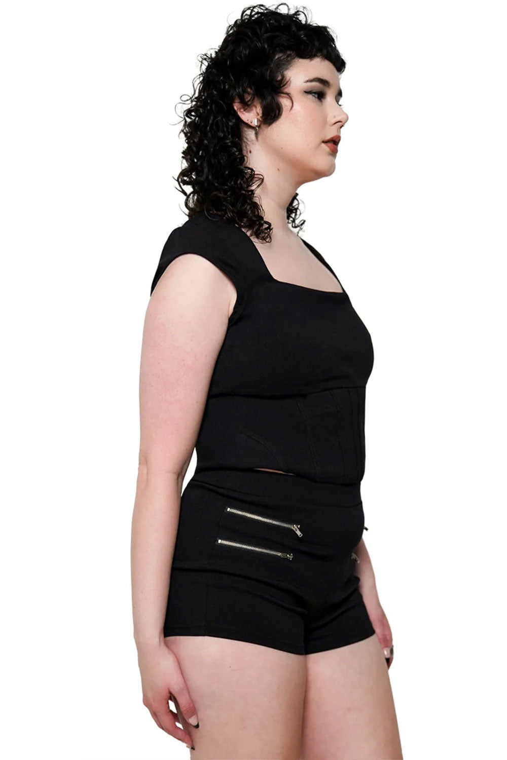 Womens plus size short sleeve shirt with cap sleeves