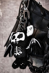 vampire 3d novelty skeleton animal bat stuffed animal bag charm keychain with posable wings