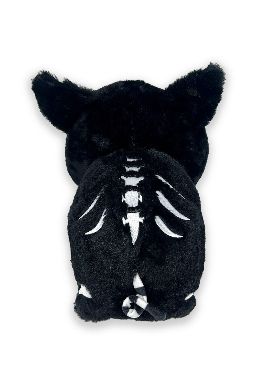 vampirefreaks black and white stuffed animal skeleton plushie with spiral tail