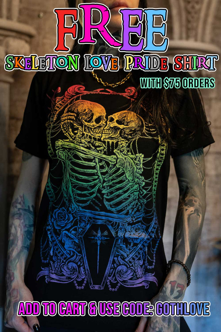 Pride Skeleton Love T-shirt [RAINBOW]