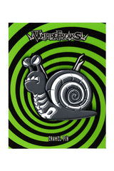 whimsical emo skeleton snail enamel pin
