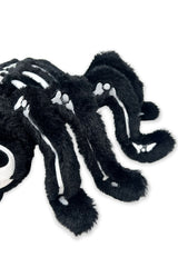 Black spider plush with white skeleton details