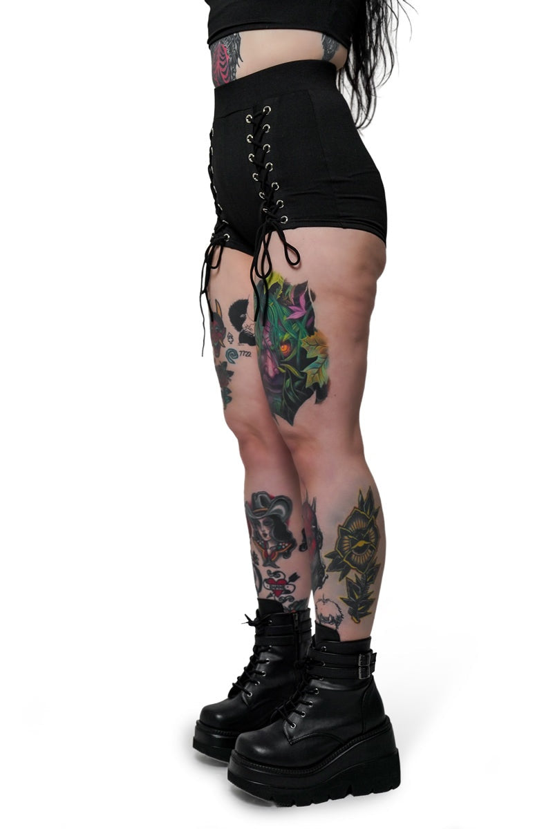 womens eyelet shorts