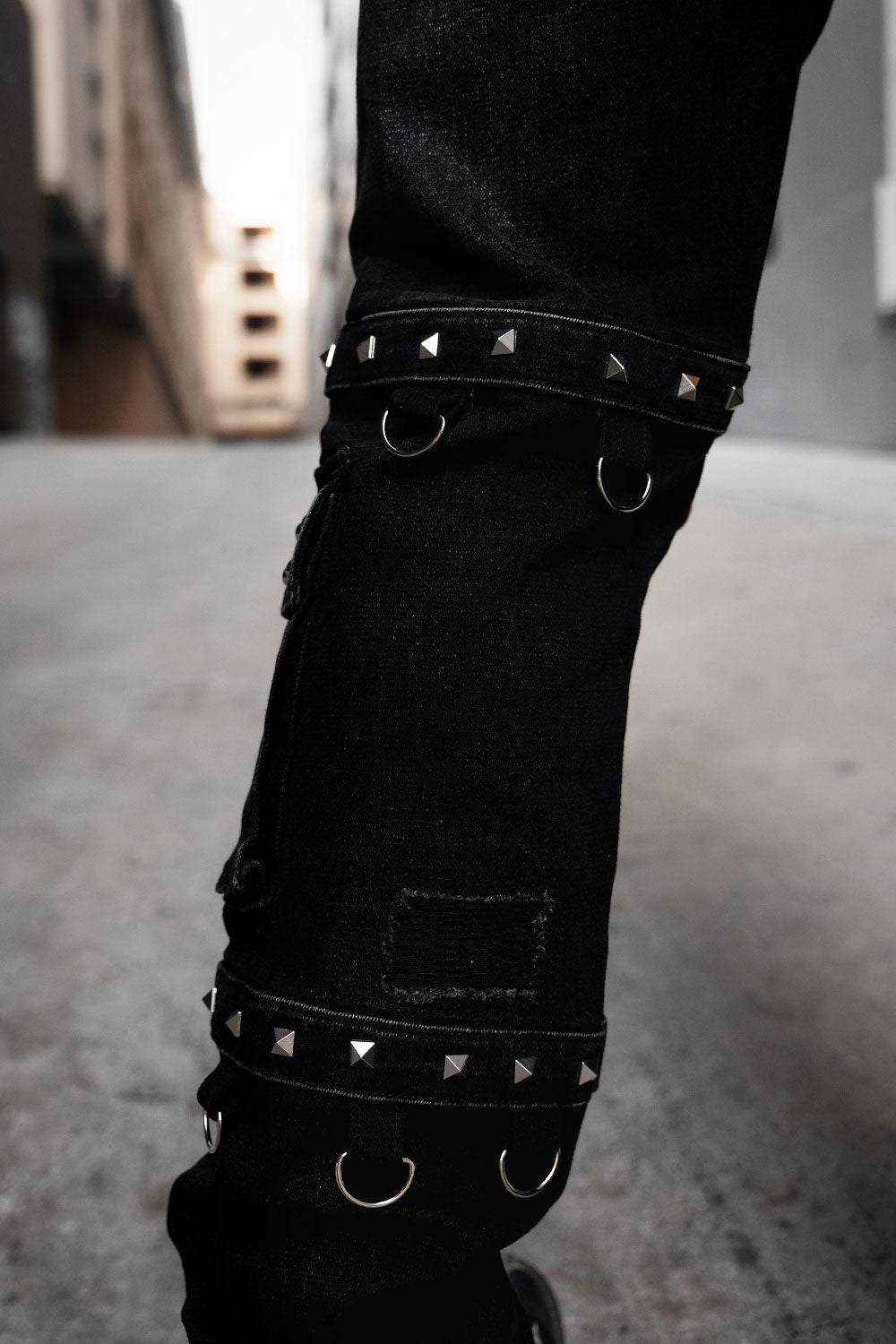 distressed punk mens trousers