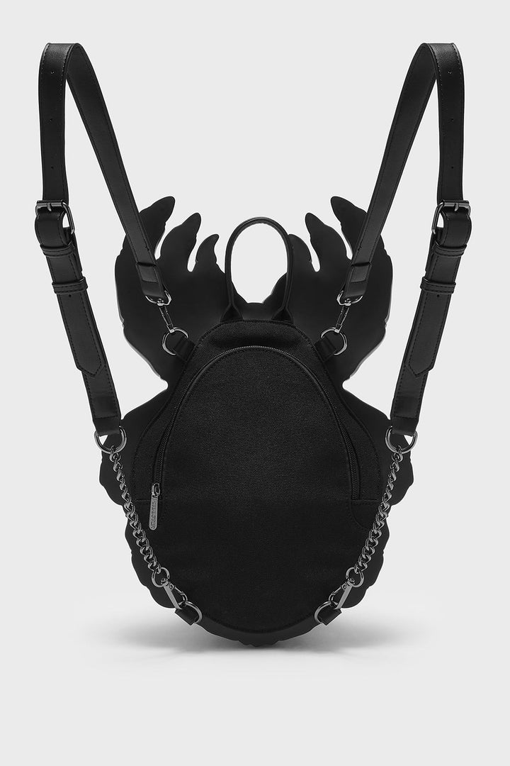 sculpted 3d gothic large spider backpack