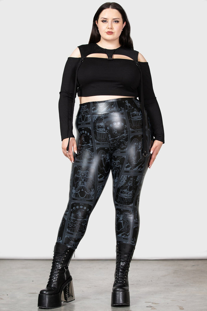 women occult mystical witchy leggings