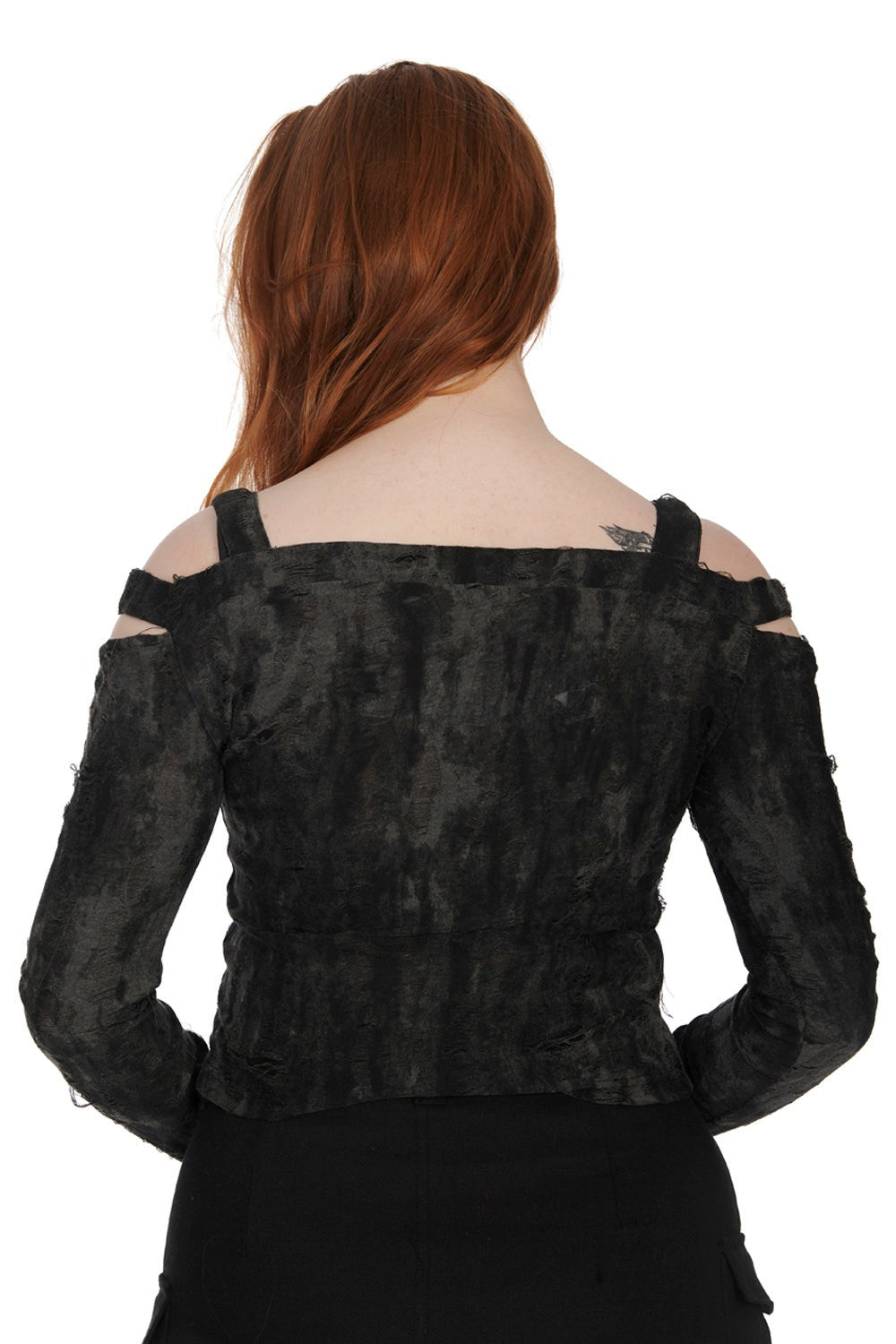 gothic off-shoulder long sleeve blouse