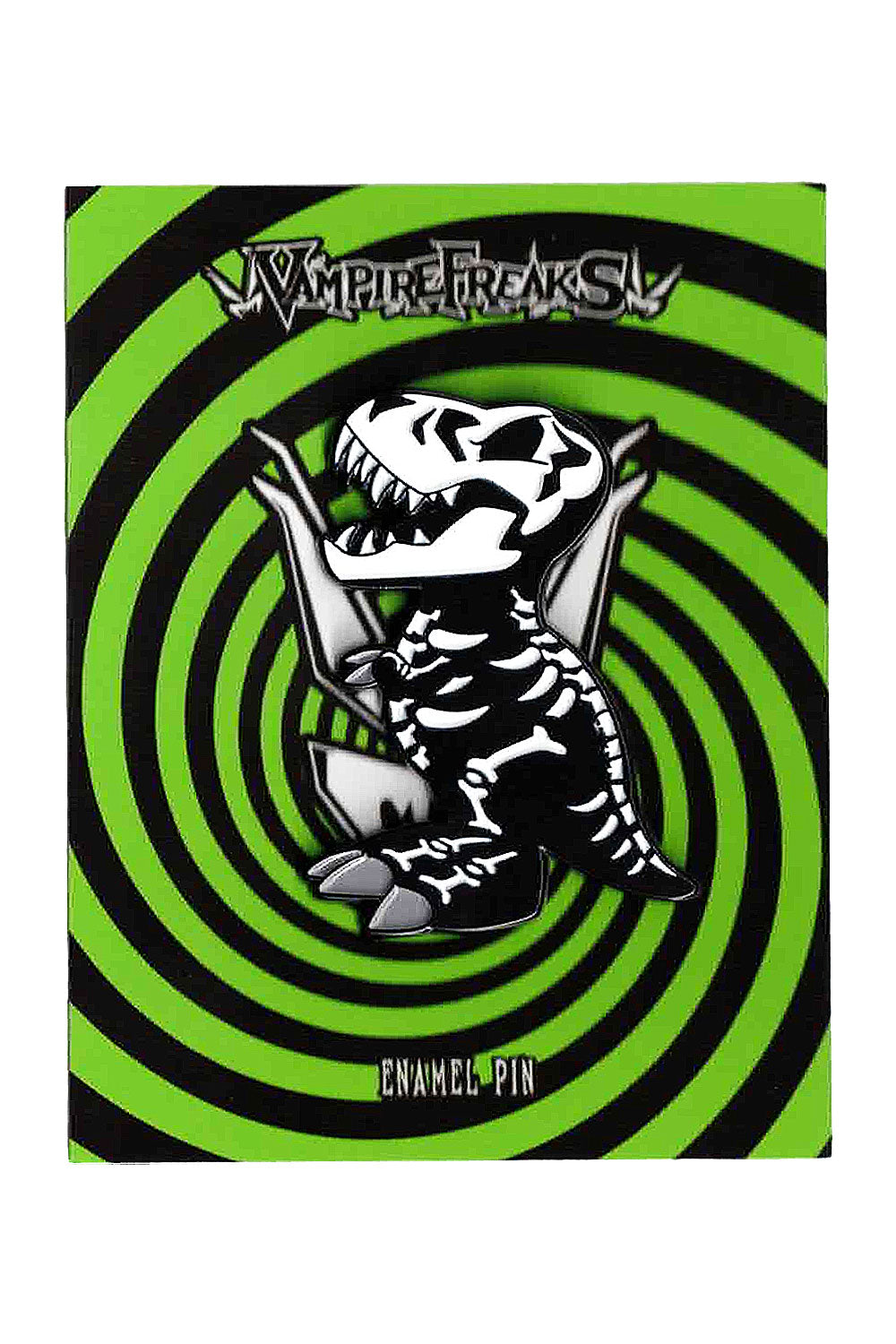 gothic t-rex enamel pin