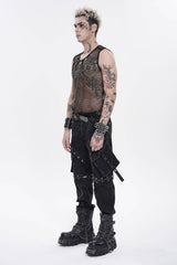 Devil Fashion mens fishnet shirt