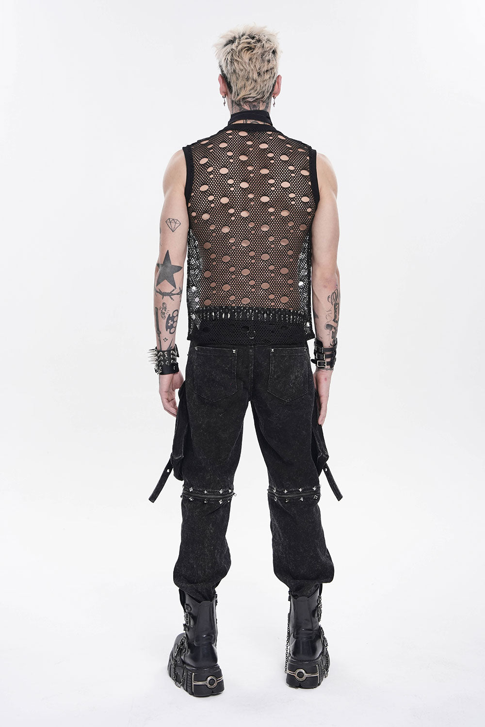 Mens fishnet top