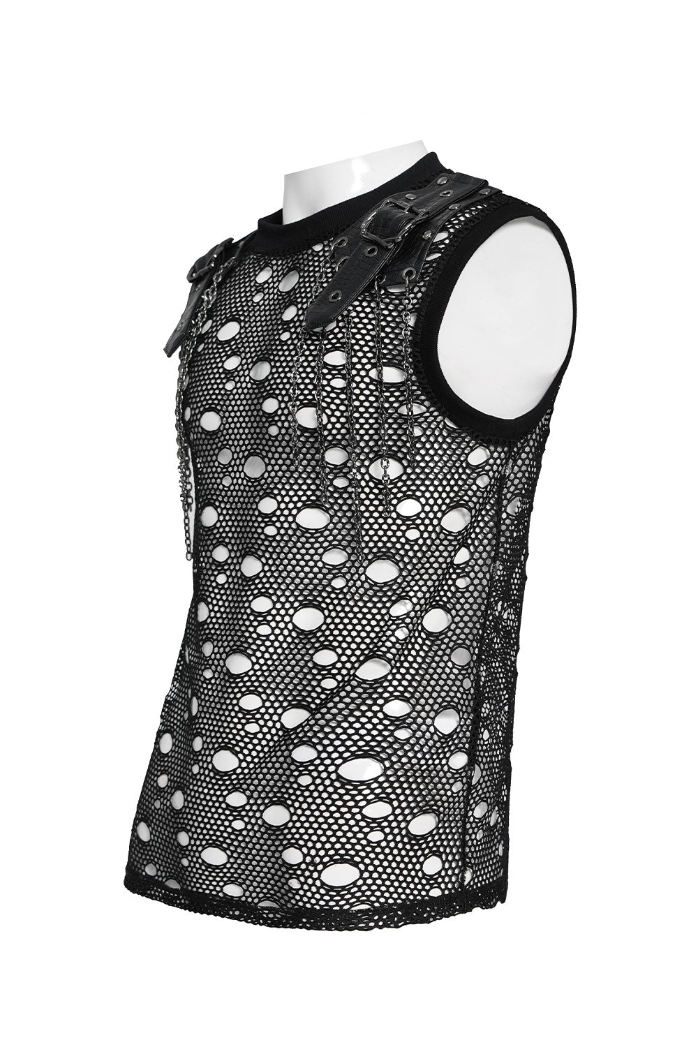 Devil Fashion mens fishnet tank top