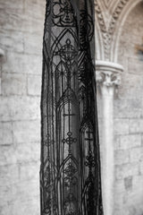 sheer gothic cathedral thigh high tights