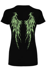 Tinker hell tinkerbell pixie wings graphic printed tshirt back