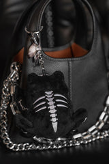 spooky skeleton frog keychain