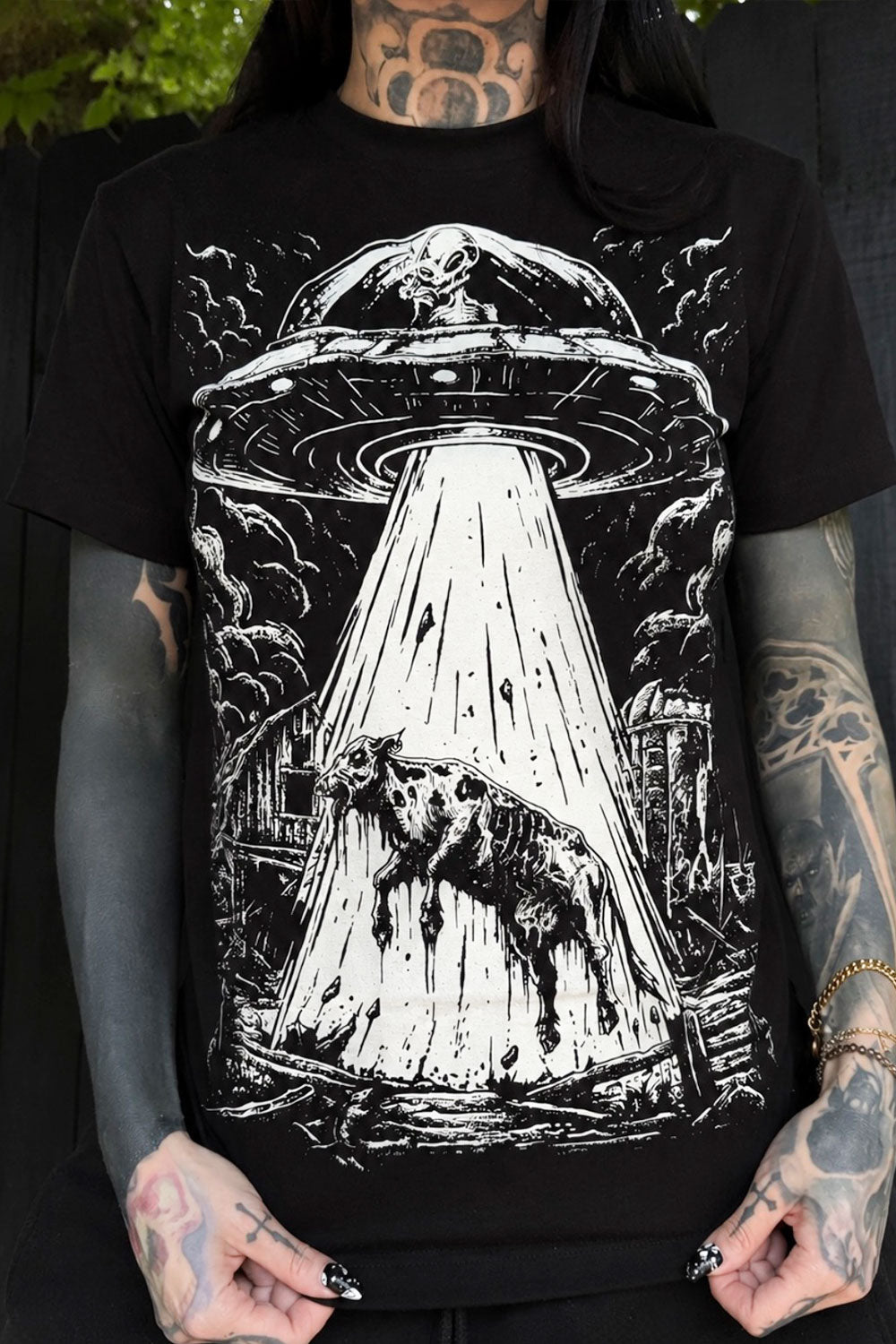 punk goth graphic short sleeve tshirt from VampireFreaks