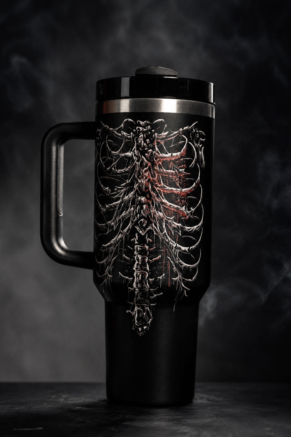 Bleeding heart skeleton tumbler from VampireFreaks