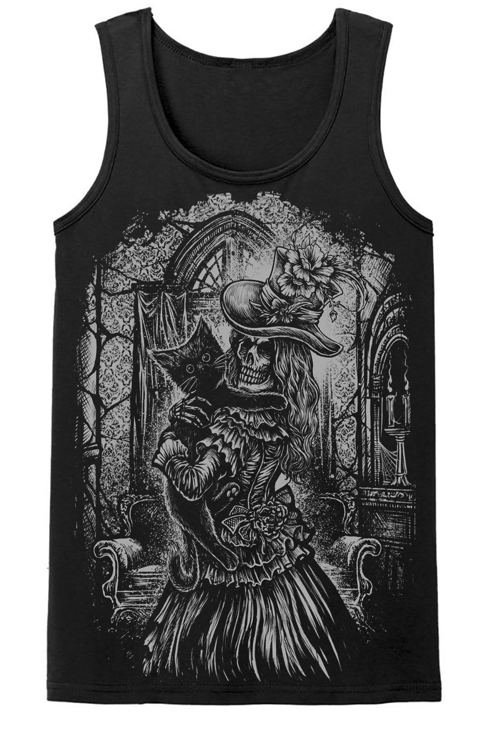 black cotton cat tank top