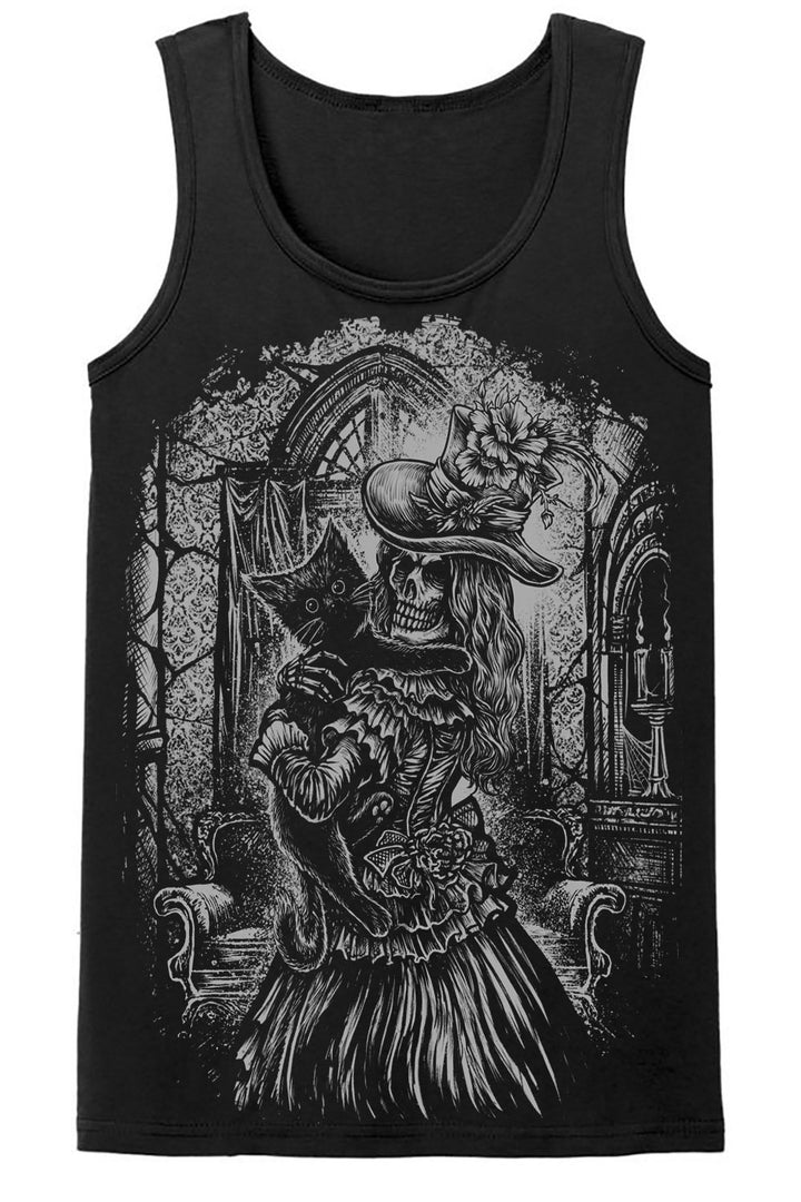 black cotton cat tank top