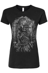 funny goth cat t-shirt