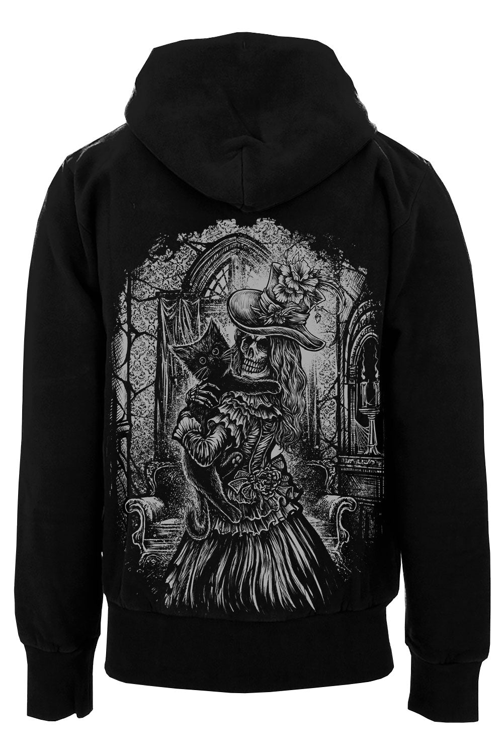 black cat love hoodie jacket