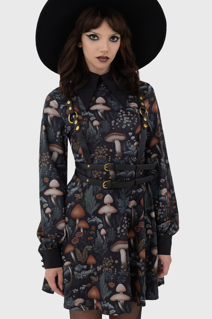 black gothic waist belt harness