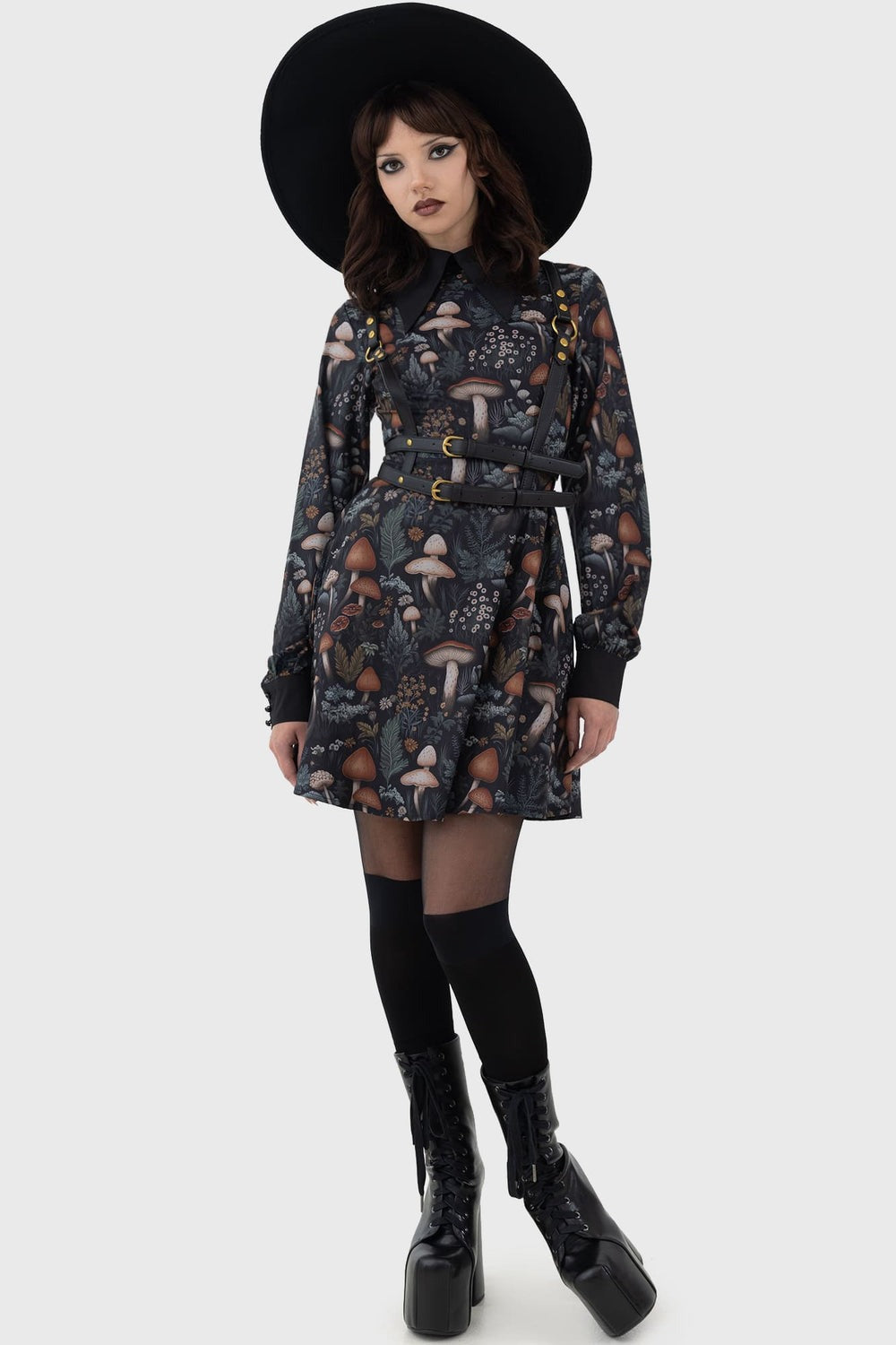 witchy black gothic waist belt harness