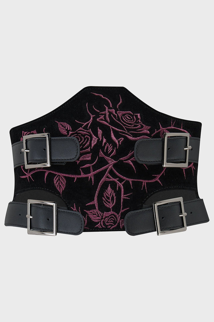 gothic underbust corset waist belt by killstar