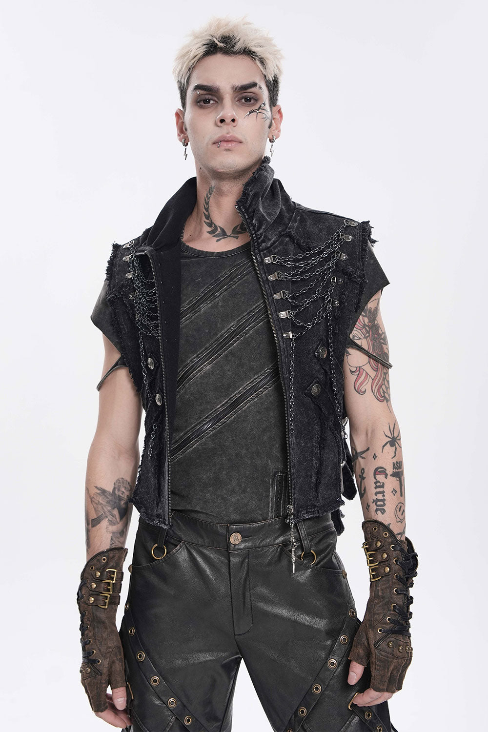 Goth vest for men