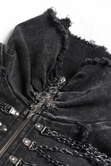 Devil Fashion mens black vest