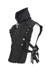 Mens top with chain detail and zipper