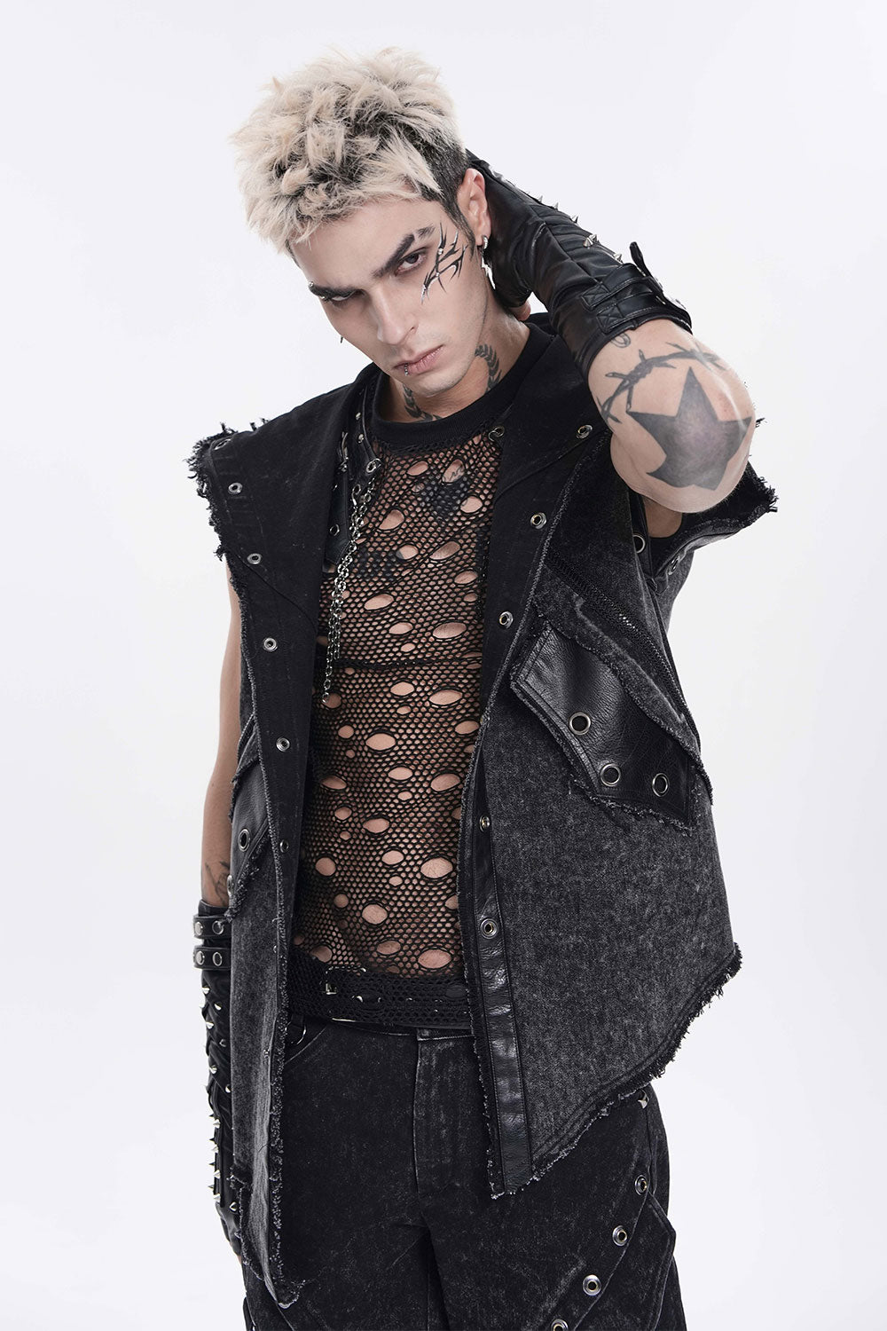 Mens punk vest